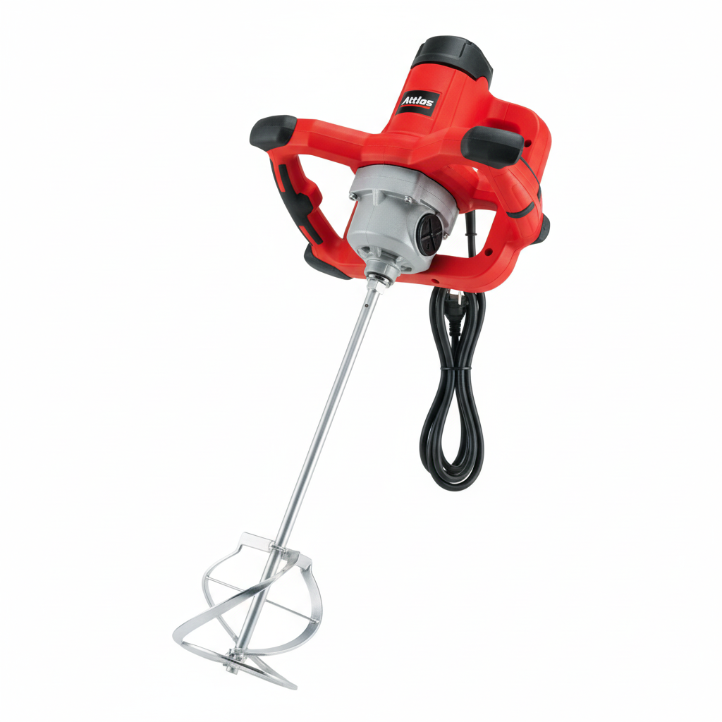 Attlas ATX1800 Çift Kollu Karıştırıcı 1800W - Profesyonel Boya ve Harç Karıştırma
