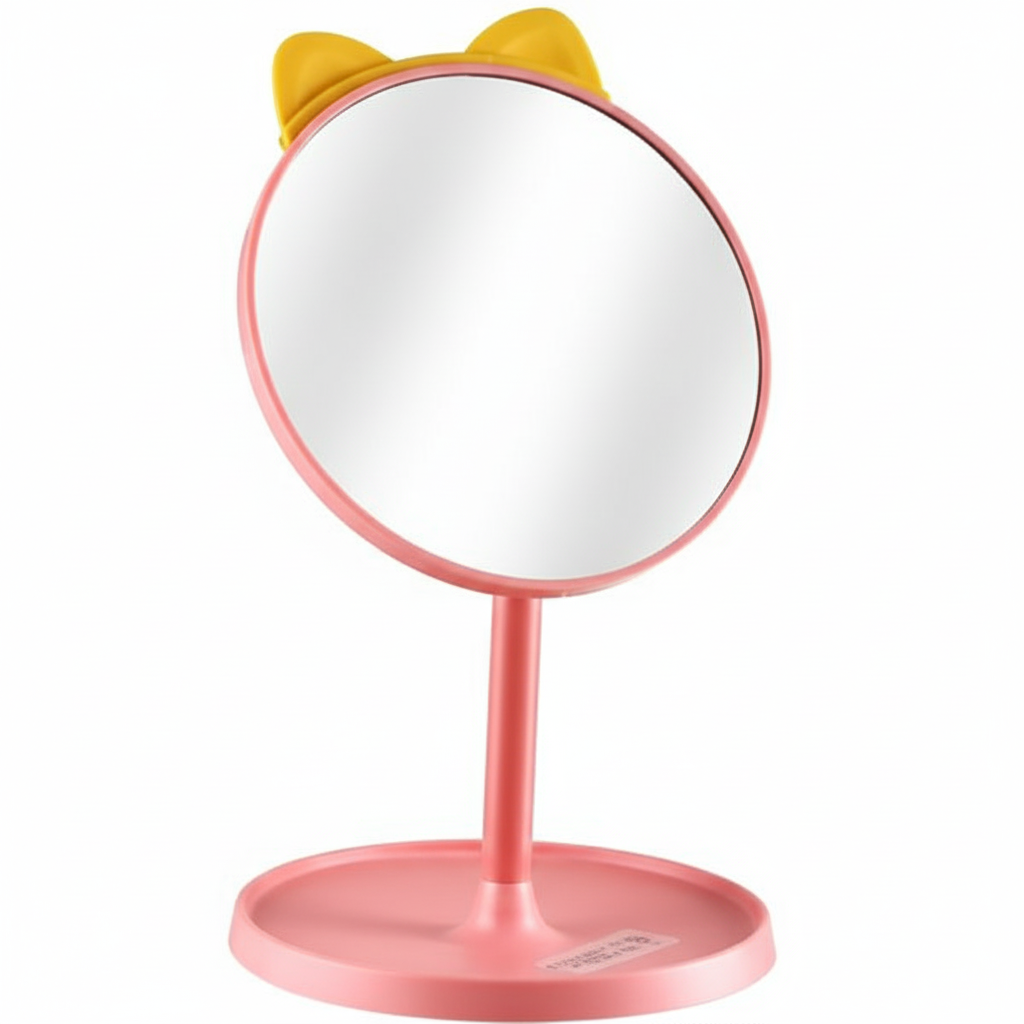 Carelly CR-0879 Ayaklı Masa Aynası + Tarak – Masaüstü Makyaj ve Bakım Aynası
