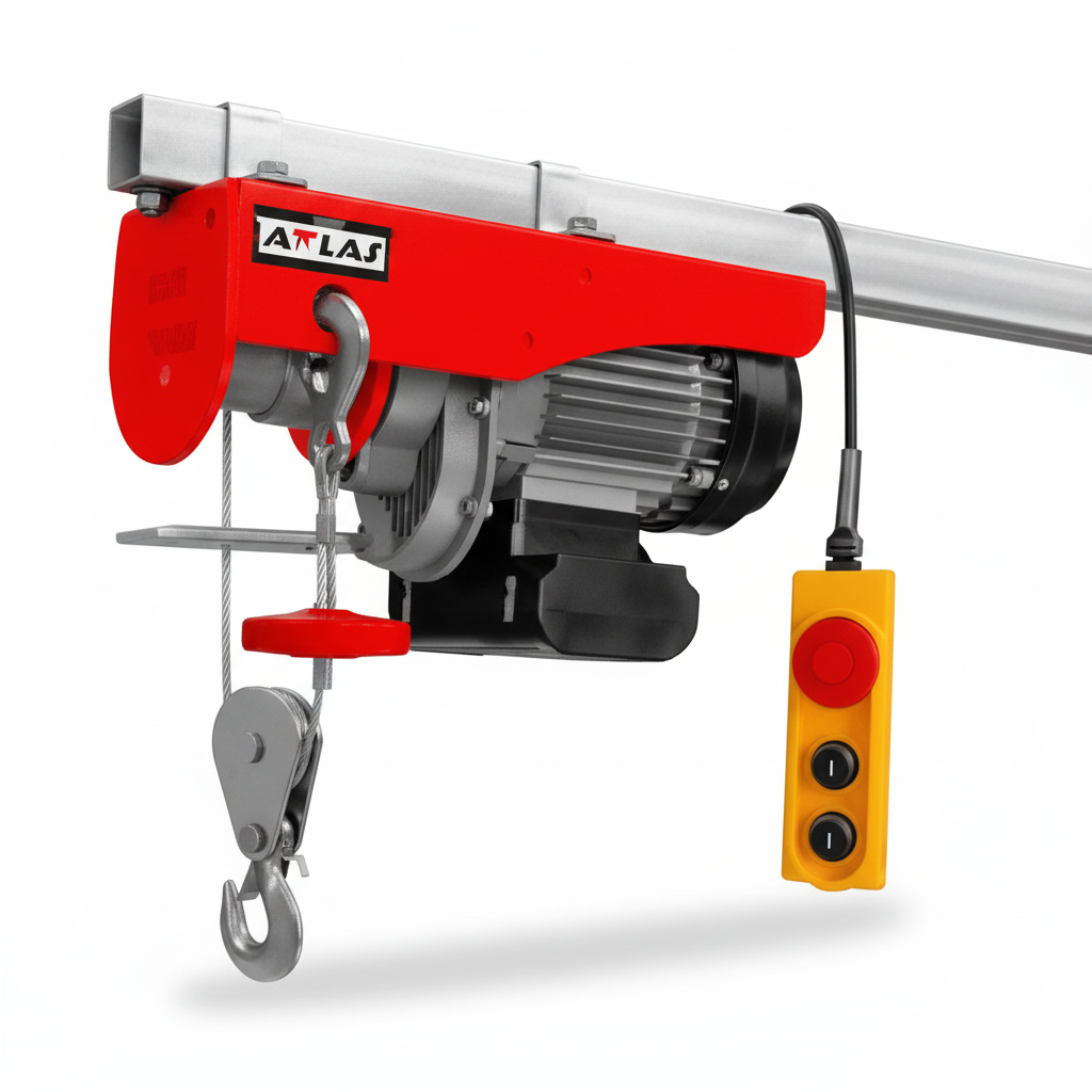 Atlas PA 1200 A Elektrikli Vinç 1200W 600kg Kablolu Tavan Vinci