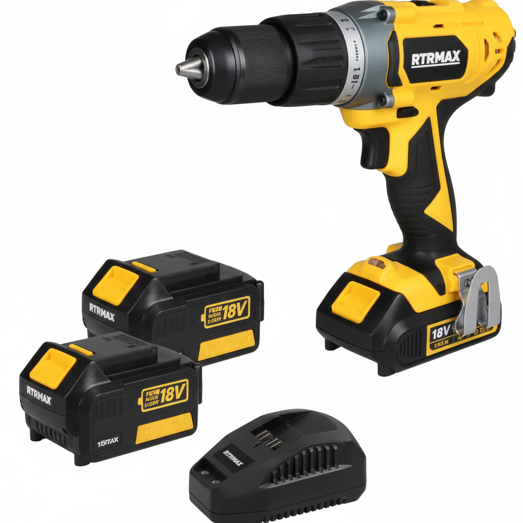 RTRMAX RTX1820 18V Çift Akülü 2 Ah Darbeli Matkap Seti