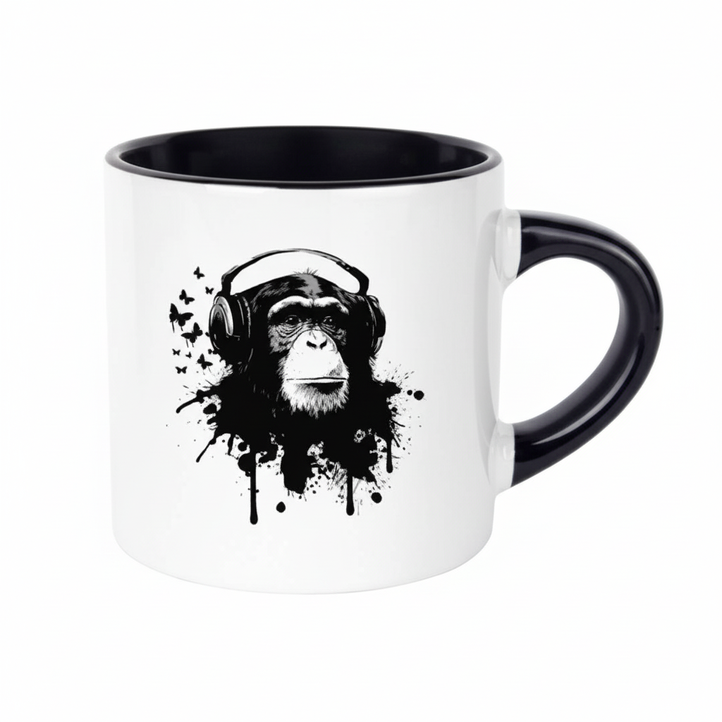 Sublimasyonlu Siyah Nescafe Fincanı Kutulu - Kişiselleştirilebilir