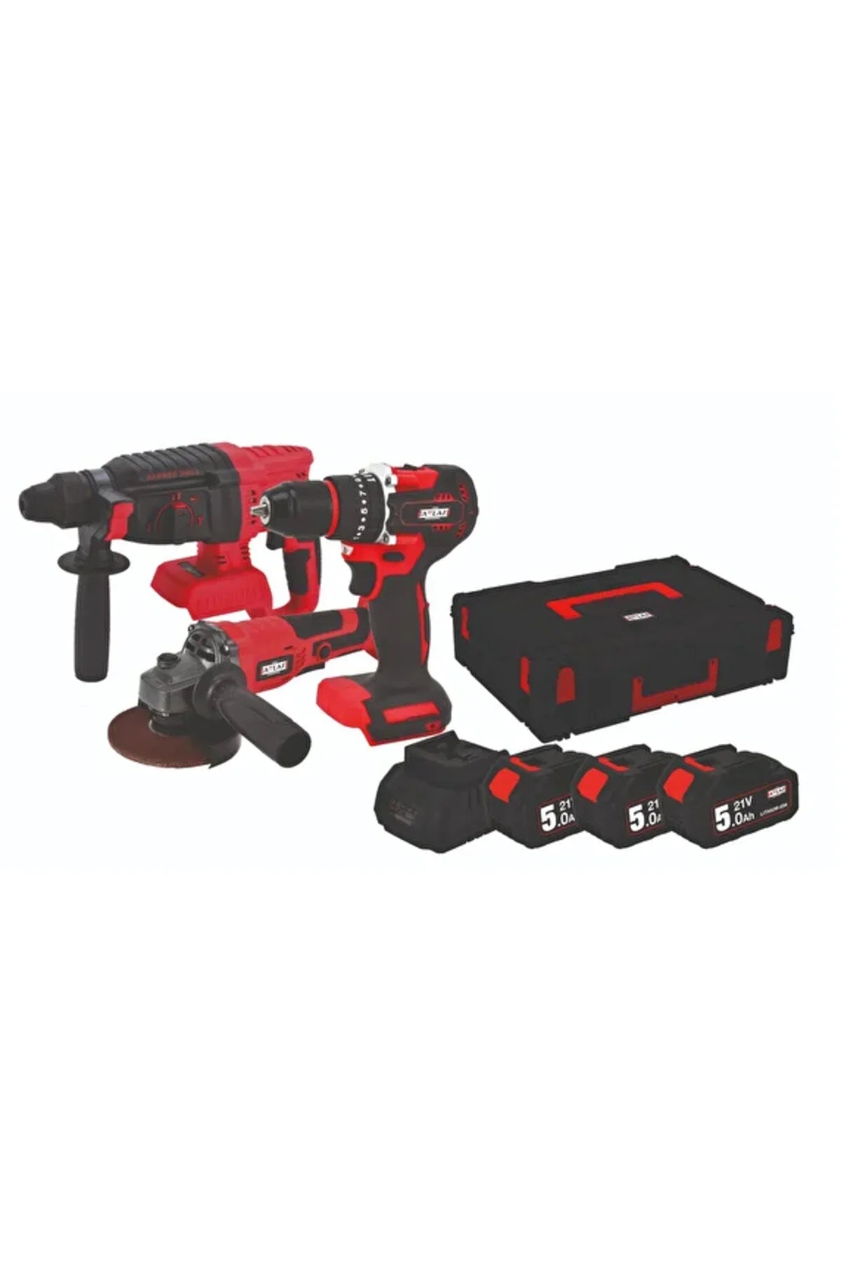 Attlas ATB-21 3'lü Komürsüz Kombo Set (Matkap + Taşlama + Kırıcı Delici)