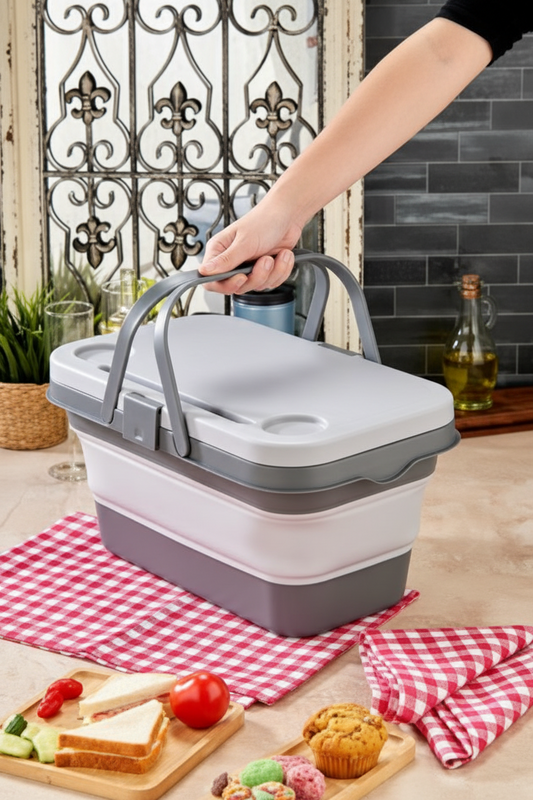 Akay AK-6405 Katlanır Piknik Seti - Taşınabilir Masa ve Leğen Seti