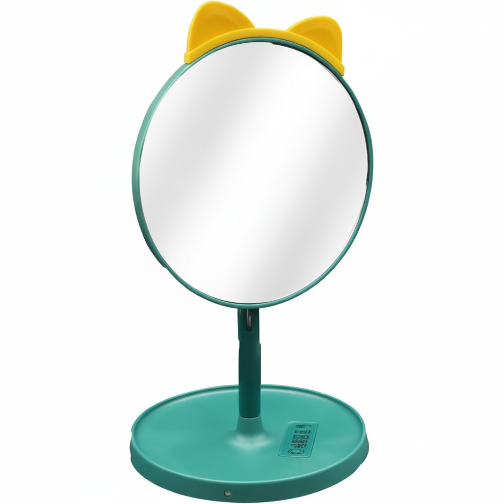 Carelly CR-0879 Ayaklı Masa Aynası + Tarak – Masaüstü Makyaj ve Bakım Aynası