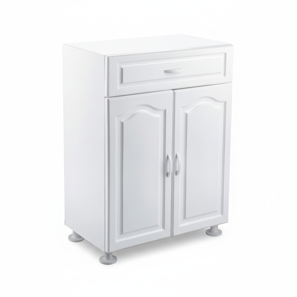 2 Kapaklı Çekmeceli PVC Dolap (82x63x38)