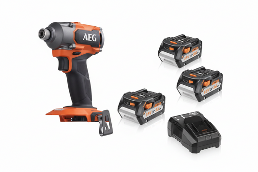 AEG BSS 18C3B3 502 Akülü Darbeli Vidalama 18V 3x4.0Ah Li-ion Bataryalı Set