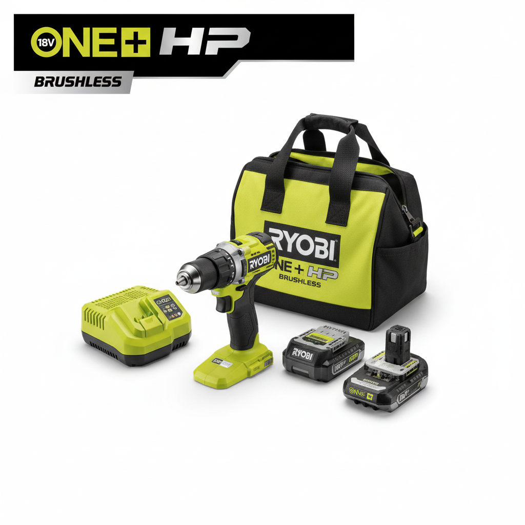 Ryobi RPD18C 220S ONE+ HP Fırçasız Akülü Vidalama 18V 2x2.0Ah Bataryalı Çantalı