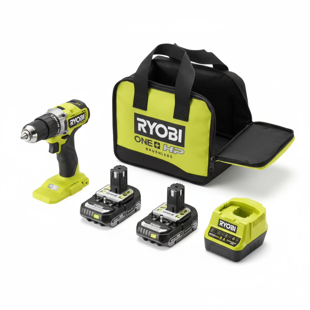 Ryobi RPD18C 220S ONE+ HP Fırçasız Akülü Vidalama 18V 2x2.0Ah Bataryalı Çantalı