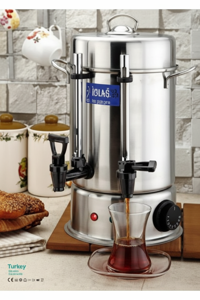 Armağan 40 Bardak Termostatlı Çay Makinesi Çay Otomatı – 4 L Kapasiteli Paslanmaz Çelik