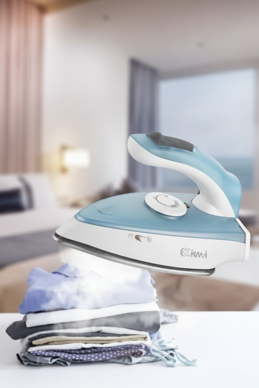 Kiwi Çelik Tabanlı Katlanabilir Seyahat Ütüsü 1250W