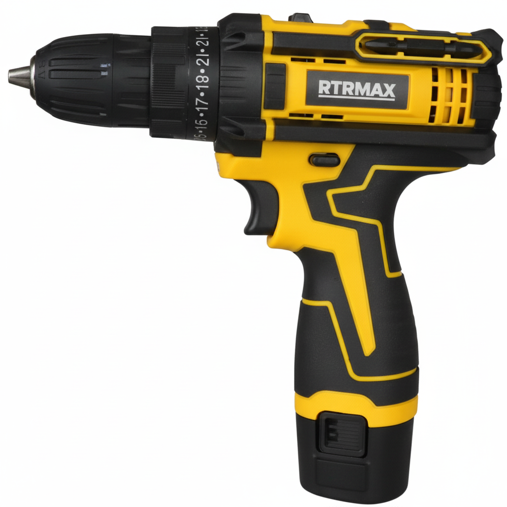 RTRMAX RTM340 Şarjlı Matkap 26 Nm 2x2.1 Ah Çift Akü - Profesyonel Li-ion Akülü Matkap