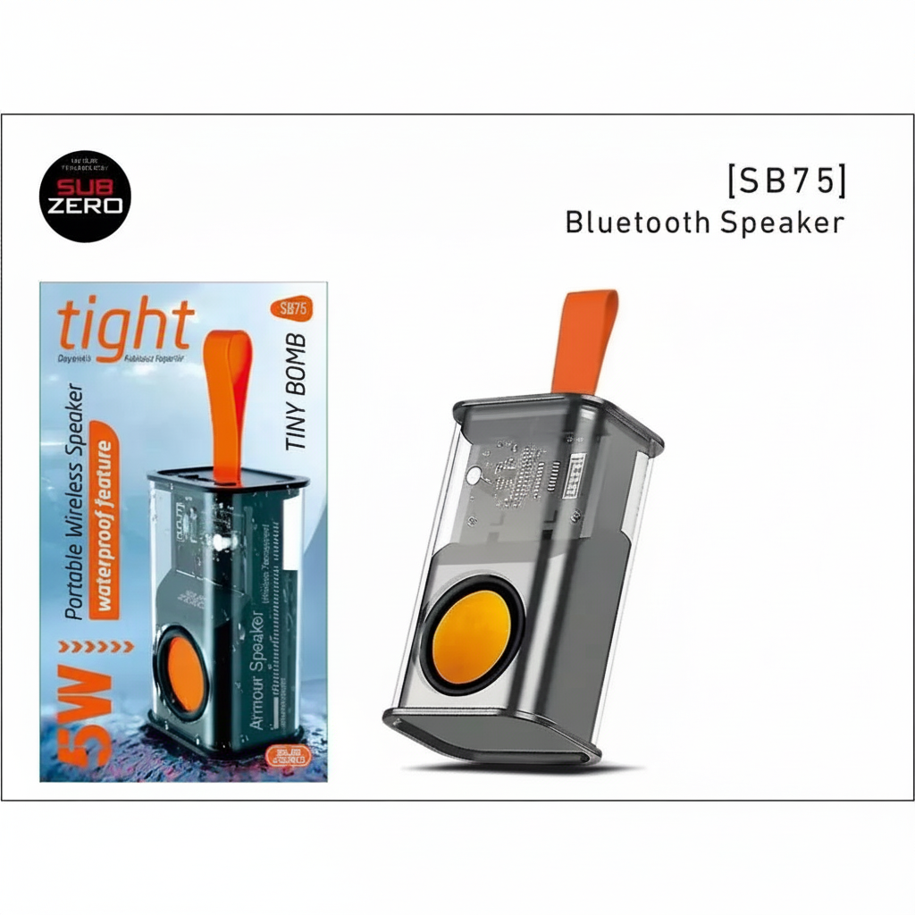 Subzero SB75 Taşınabilir Bluetooth Hoparlör – Kablosuz Müzik Kutusu